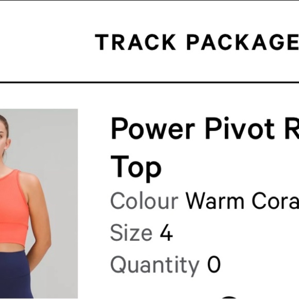 Lululemon Power Pivot Tank - size 4 - Picture 2 of 5